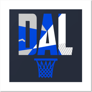 Dallas Throwback Basketball DAL Posters and Art